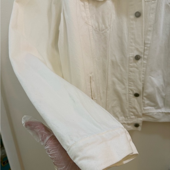Levi's Men's White Denim Jacket Excellent Condition Size XXL Vintage Y2K Red Tab - Picture 3 of 15